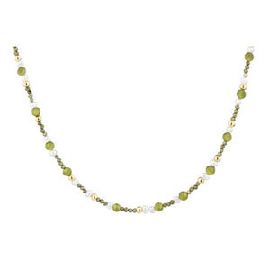 Aqua Dulce - Aya Olive Necklace - Forgylt Sølv (925)