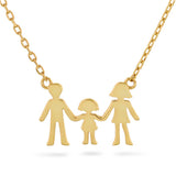 Familiesmykke i Forgylt Sølv, En Jente - Pan Jewelry
