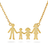 Familiesmykke i Forgylt Sølv, En Gutt & En Jente - Pan Jewelry