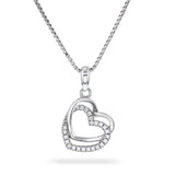 Hjertesmykke i sølv med Zirkonia - Pan Jewelry