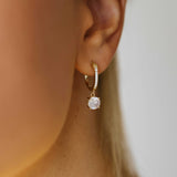 Øredobber i forgylt sølv med Zirkonia - Pan Jewelry