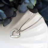 Hjertesmykke i sølv med Zirkonia - Pan Jewelry