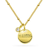 Mammasmykke med Zirkonia i Forgylt Sølv - Pan Jewelry