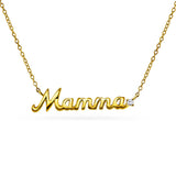 Mammasmykke med Zirkonia i Forgylt Sølv - Pan Jewelry