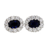 Diana Diamantørepynt i 14kt Hvitt Gull (585), 1.30ct Safir og 0.50ct TW/SI Diamanter