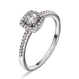 Diamantring i Hvitt Gull (585) med Tot. 0.50ct TW/SI Diamanter