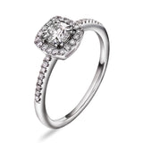 Diamantring i Hvitt Gull (585) med Tot. 0.70ct TW/SI Diamanter
