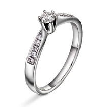 Diamantring i Hvitt/Gult Gull, 0,28 ct TW/SI Diamanter – Diamanthuset