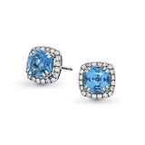 Bloom Diamantørepynt i Hvitt Gull - 0.30ct tw/si Diamanter - 2.10ct Blå Topas  - 14kt Gull (585)