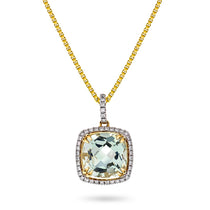 Bloom Diamantanheng i Gult Gull - 0,20 ct tw/si Diamanter - 4,10 ct Grønn ametyst - 14kt Gull (585) – Diamanthuset