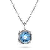 Bloom Diamantanheng i Hvitt Gull - 0.20ct tw/si Diamanter - 4.10ct Blå Topas  - 14kt Gull (585)