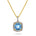 Bloom Diamantanheng i Gult Gull - 0,20 ct tw/si Diamanter - 4,10 ct Blå Topas - 14kt Gull (585) – Diamanthuset