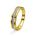 Amore giftering ring i gult/hvitt gull, en rekke, 0,25 ct tw/si diamanter – Diamanthuset