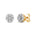 Diamantørepynt i Gult/Hvitt Gull (585) Med 0,12 ct TW/SI Diamanter – Diamanthuset