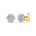 Diamantørepynt i Gult/Hvitt Gull (585) Med 0,08 ct TW/SI Diamanter – Diamanthuset