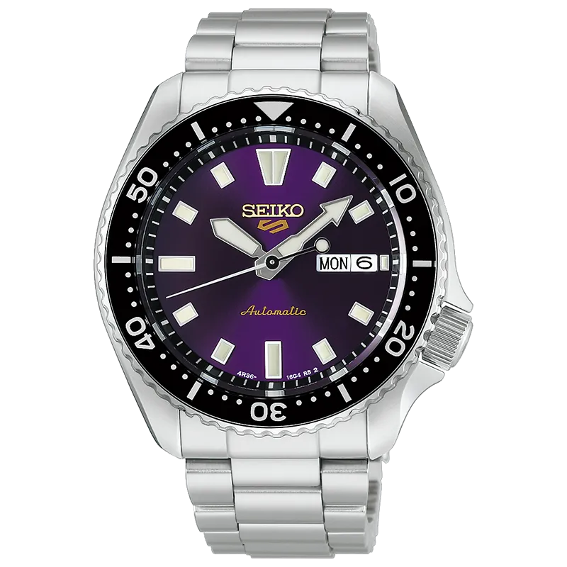 Seiko 5 Sports HDB003K1 herreklokke med lilla skive