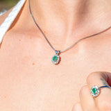 Diana Diamantanheng med smaragd og diamanter 0,08ct TWSI