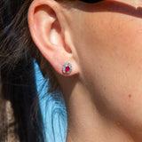 Diana Diamant øredobber med rubin 0,06ct TWSI