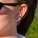 Diana Diamant øredobber med rubin 0,16ct TWSI