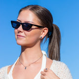 Diana Diamantørepynt i 14kt Hvitt/Gult Gull (585) med Safir og 0.16ct TW/SI Diamanter