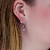Diamantøredobber i hvitt gull, 0.25ct TW Si