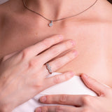 Diamantring i Gult/Hvitt Gull (585) med 0.15ct TW/SI Diamanter