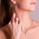 Diamantring i Gult/Hvitt Gull (585) med 0.12ct TW/SI Diamanter