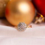 Diamantring i Gult eller Hvitt Gull (585) med 0.16ct TW/SI Diamanter