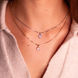 Hjerteanheng i 14kt Gult/Hvitt gull (585), med Zirkonia