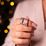 Diamantring i Gult eller Hvitt Gull (585) med 0.15ct TW/SI Diamanter