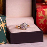 Diamantring i Gult eller Hvitt Gull (585) med 0.16ct TW/SI Diamanter