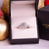 Diamantring i Hvitt/Gult Gull (585) med 0.22ct TW/SI Diamanter