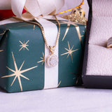 Halssmykke i Hvitt/Gult Gull (585) med 0.10ct TW/SI Diamanter