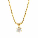 Diamanthalskjede 0,15 ct TW/SI i gult gull