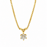 Diamanthalskjede 0,15 ct TW/SI i gult gull