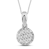 Halssmykke i Gult/Hvitt Gull (585) med 0.10ct TW/SI Diamanter