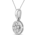 Halssmykke i Gult/Hvitt Gull (585) med 0.10ct TW/SI Diamanter