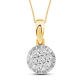 Halssmykke i Gult/Hvitt Gull (585) med 0.10ct TW/SI Diamanter