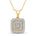 Halssmykke i Hvitt/Gult Gull (585) med 0,13 ct TW/SI Diamanter – bilde 5 – Diamanthuset