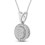 Halssmykke i Hvitt/Gult Gull (585) med 0.10ct TW/SI Diamanter