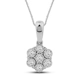 Halssmykke i Gult eller Hvitt Gull (585) med 0.10ct TW/SI Diamanter