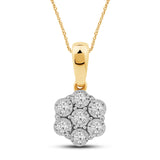 Halssmykke i Gult eller Hvitt Gull (585) med 0.10ct TW/SI Diamanter