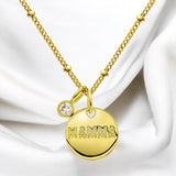 Mammasmykke med Zirkonia i Forgylt Sølv - Pan Jewelry
