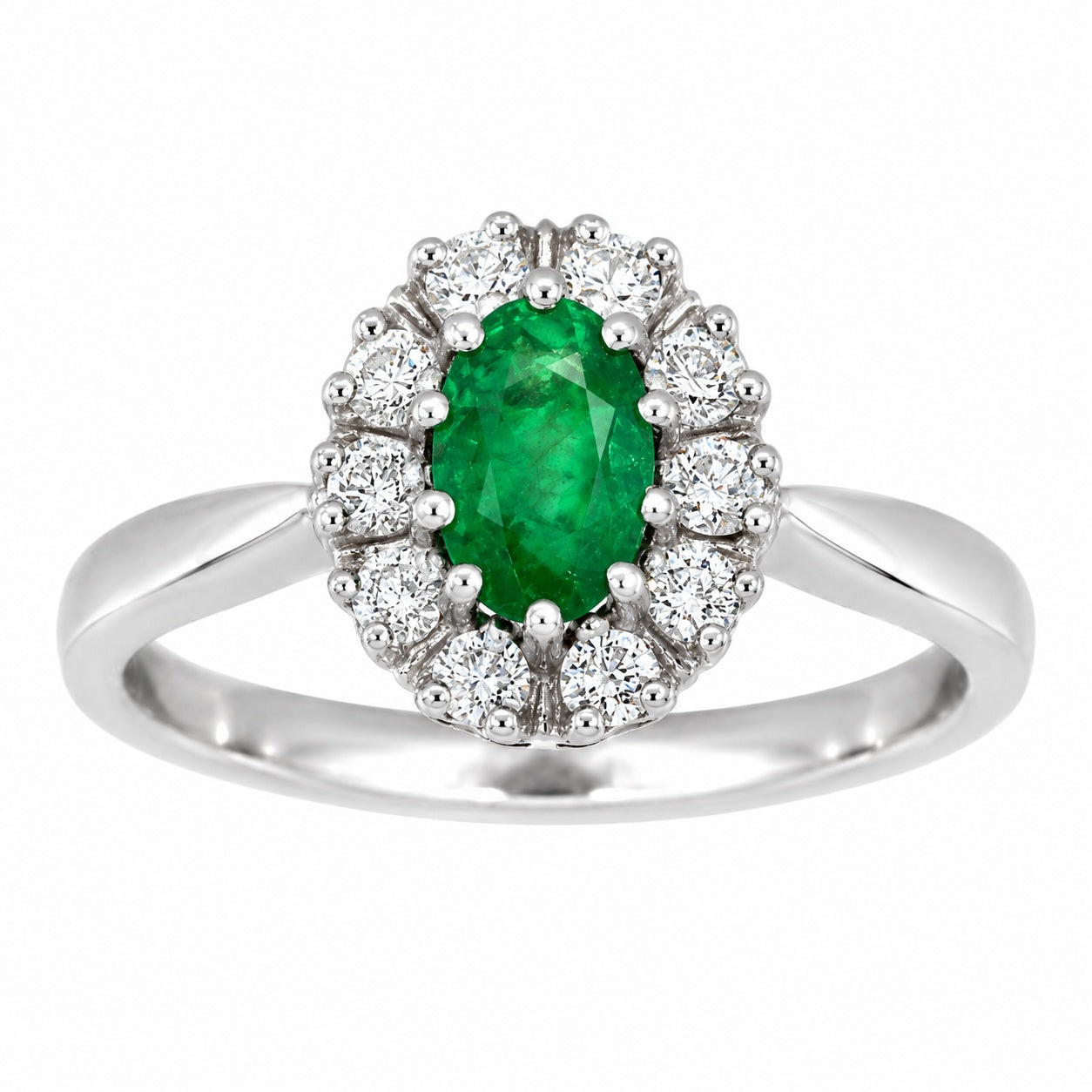 Diana diamantring med smaragd 0,25 ct. – bilde 2 – Diamanthuset