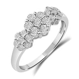 Diamantring i Gult/Hvitt Gull (585) med 0.15ct TW/SI Diamanter