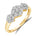 Diamantring i Gult/Hvitt Gull (585) med 0,15 ct TW/SI Diamanter – Diamanthuset
