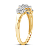 Diamantring i Gult/Hvitt Gull (585) med 0.15ct TW/SI Diamanter