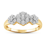 Diamantring i Gult/Hvitt Gull (585) med 0.15ct TW/SI Diamanter