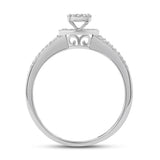 Diamantring i Hvitt/Gult Gull (585) med 0.25ct TW/SI Diamanter