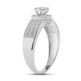 Diamantring i Hvitt/Gult Gull (585) med 0.25ct TW/SI Diamanter